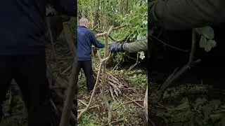 Shelter construction with #southwestsurvival