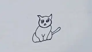 how to make a cat drawing step by step easy drawing for kids