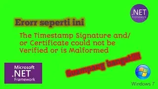 Fixed Error The timestamp signature andor certificate could not be verified or is malformed