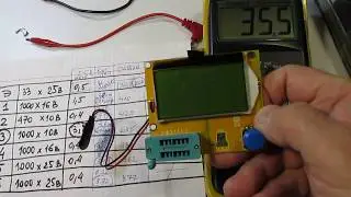 Измерение ESR конденсаторов с помощью четырех приборов часть 2. Capacitor ESR measurement ESR meter