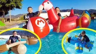 ON S’AFFRONTE SUR DES GONFLABLES DANS LA PISCINE ! 💦 - DÉFIS DUELS