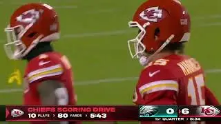 Patrick Mahomes passed to Justin Watson to the left for 3 yard touchdown