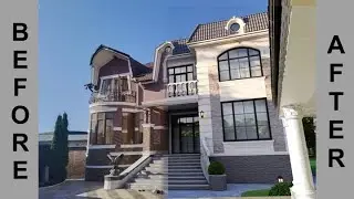 Двухэтажный дом в классическом стиле