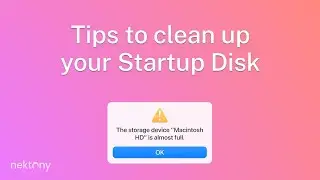 Disk cleanup on Mac. Tips to prevent Startup Disk Full error.