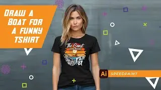 Marine t-shirt Speedpaint in Adobe Illustrator