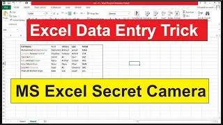 MS Excel Secret Camera Trick || How To Do Fast Data Entry in MS Excel || MS Excel Short Tricks