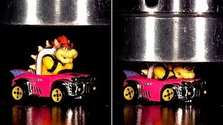 Mario Kart Characters CRUSHED By Hydraulic Press 👸🏼🦖💥 @SMG4