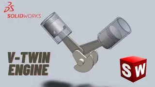V-Twin Engine #solidworks Design #muroengineering