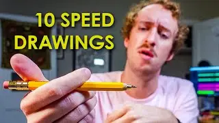 10 Speed Doodles with a BIG Mechanical Pencil