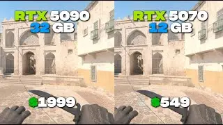 RTX 5090 32GB vs RTX 5070 12GB CS2 , Fortnite & Warzone Performance Comparison