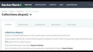 Python Collections.deque() Hackerrank Solution
