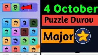 ⭐4 October Major puzzle durov Solved Today |Major Daily combo card 4 October Major puzzle duro