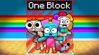 Locked on ONE BLOCK in DANDY WORLD in Minecraft!