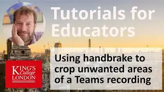 Using Handbrake to Crop unwanted areas of a Teams recording