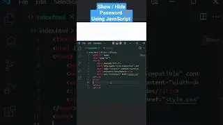🔐 Show / Hide Password using JavaScript 🔥