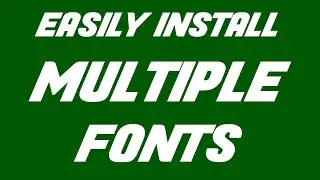 How to Install Multiple Fonts at Once in Windows | multiple font install process