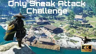 Ghost Of Tsushima : Only Sneak Attack Challenge. #ghostoftsushima #samurai #jinsakai #challenge
