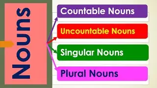 Nouns in English, Countable & Uncountable Nouns, Singular & Plural Nouns, (Parts of speech)