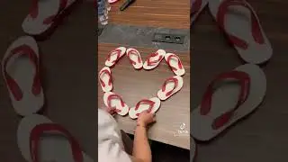 TikTok Eunice Kreasi Sendal Swallo Jadi Bentuk Love💓 