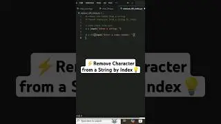 remove character from a string by index in 