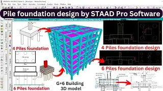 Pile foundation design by STAAD Pro V8i Software | Building design | Civil engineering shravan |