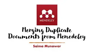 Mendeley Desktop: Removing duplicate reference from library