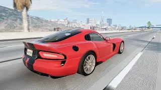 BeamNG.drive - Dodge Viper GTS VX 2015 - Car Show Test Drive Crash .