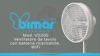 Stolový ventilátor Bimar VD 200 s nabíjateľnou batériou a WiFi -promo video
