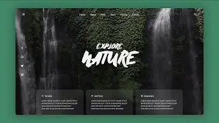 How To Create A Website Using HTML And CSS |  Explore Nature Website Design With Background Video.