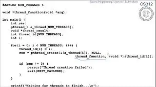 A program with more than two threads in C using pthreads (POSIX Threads) library [1 of 3]