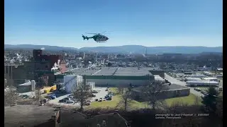 LifeFlight Helicopter,  N131LF,    LANDS and TAKES-OFF,   off from Latrobe, PA. Hospital. 2/05/2024