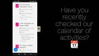 Check out our calendar of Activities 📆