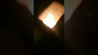 обжигаю новый топливник для печи бани