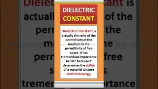 Dielectric Constant #utubeshorts