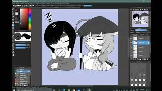 Hanging out with the Monk [speed paint]