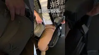In-flight travel tip and hack! Pulling up end armrest on airplane chair!