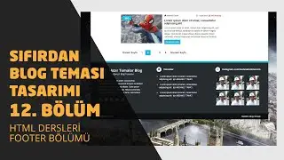 Footer Bölümü - HTML Kodlama - Sıfırdan Blog Sitesi Yapımı #12