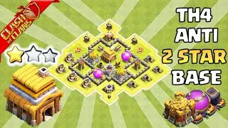 Town hall 4(Th4) Base | Town hall 4(Th4) Farming/Trophy/Pushing/War Base | Coc Th4 Base (Link) 2024