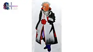 Time Lapse Video: Stick Man To Tobi Transformation Drawing #anime #drawing