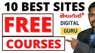 FREE COURSES BEST WEBSITES || Top 20 E- Learning SITES  with Certification 2022 || Digital Guru Sai