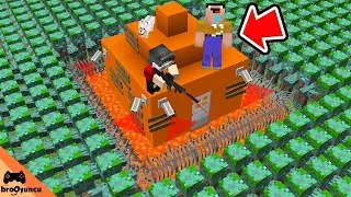MİNECRAFT NOOB ASDSDAFZ OKULDA ZOMBİ KIYAMET KURTARDIK - ISSIZ NOOB ADADAN KAÇIŞ #19
