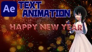【After Effects】[TEXT ANIMATION] FIREWORK PARTICLES TEXT ANIMATION