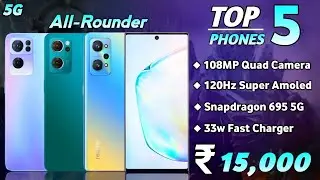 108MP Camera | Top 5 Best Phones Under 15000 in 2022 | Best Gaming Smartphone Under 15000 | May 2022