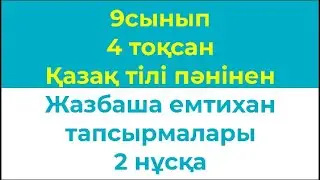 9 сынып 4 тоқсан Қазақ тілі пәнінен Жазбаша емтихан жұмысы Т1 2 нұсқа