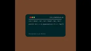 Python Lists - Find all indices of an item within a list.