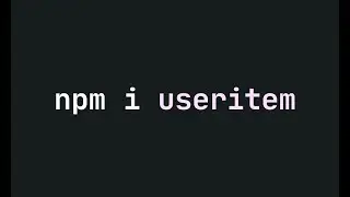 npm i useritem