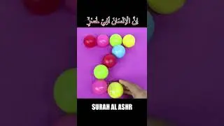 Colorful Balls of Hijaiyah Letters With Surah Al Ashr #quran #surah #juzamma #murottal #tahfidz
