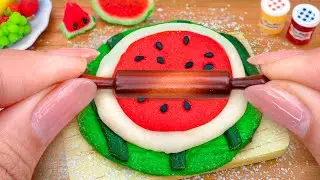 Sweet Miniature Watermelon Bread Recipe for Dessert - Mini Yummy Turning Fruit into Bread Recipe