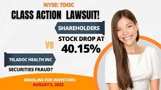 TDOC Stock News (#TDOC) Teladoc Stock 📉 SHAREHOLDERS In Teladoc Health Securities Class Action $TDOC