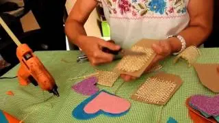 Bolsa decorada de corrugado